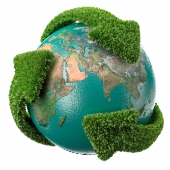fotografía del planeta Tierra que hace referencia al reciclaje