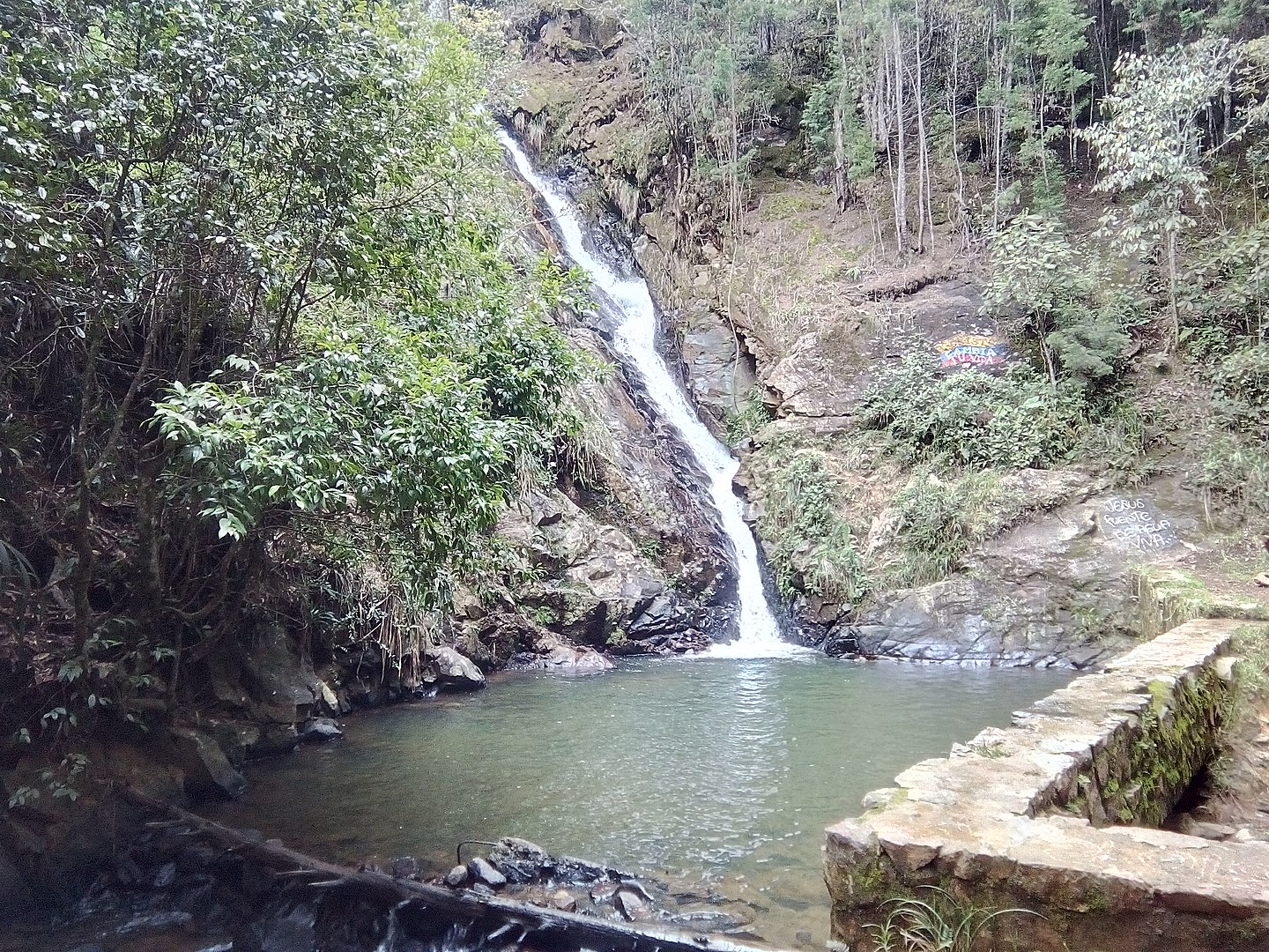 Fotografía de una cascada