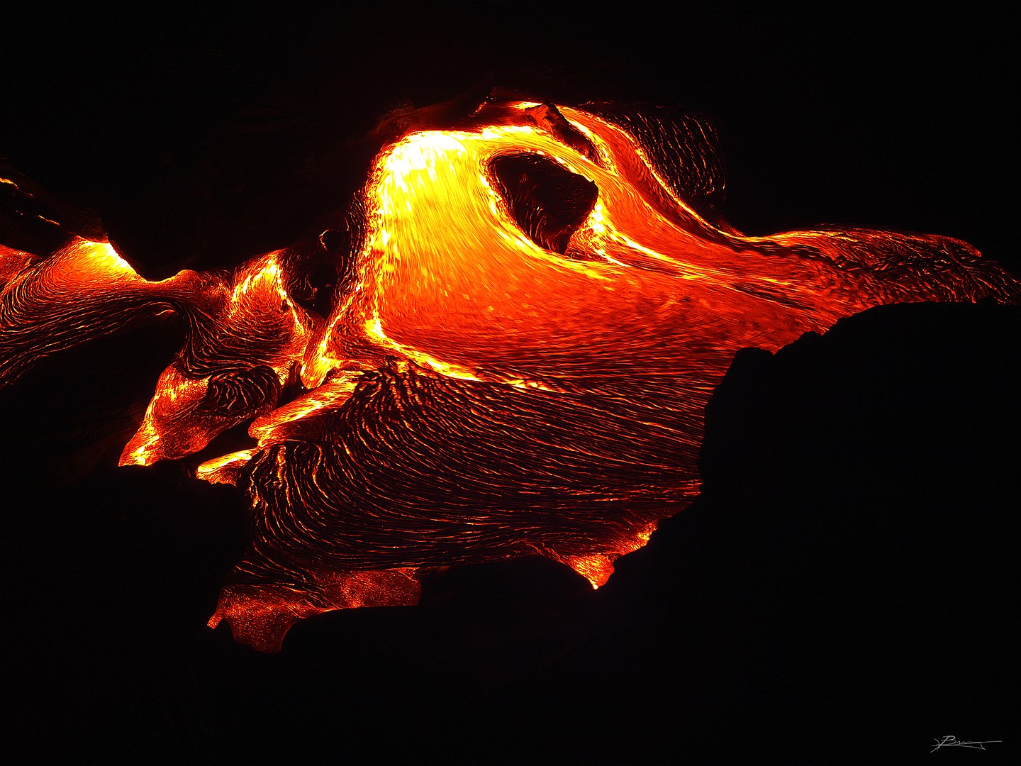 Fotografía del volcán Kilauea